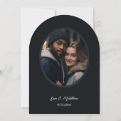 Dark Moody 3D Flowers Wedding Invitation Einladung (Rückseite)