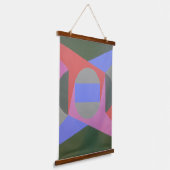 Dark Moody Abstract Wall Tapestry Wandteppich Mit Holzrahmen (Gewinkelt)