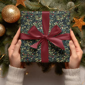 Dark Moody American Mistletoe Winter Holiday Geschenkpapier