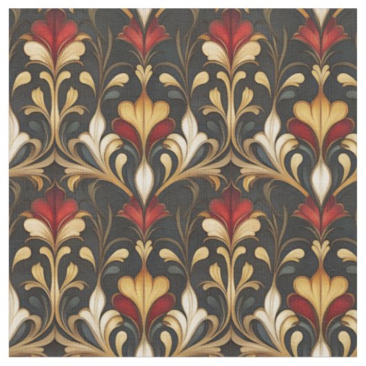 Dark & Moody Art Nouveau Stoff (Nahaufnahme)