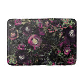Dark Moody Berry Plum Sparkle Floral Modern Badematte (Vorderseite)
