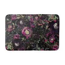 Dark Moody Berry Plum Sparkle Floral Modern