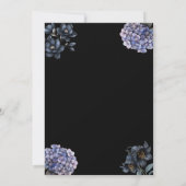 Dark Moody Black Floral Classic Typography Wedding Save The Date (Rückseite)