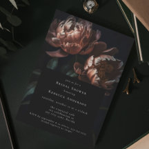 Dark Moody Black Gothic Florals Brautparty