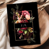 Dark Moody Bloom Dutch Masters Black Wedding Einladung