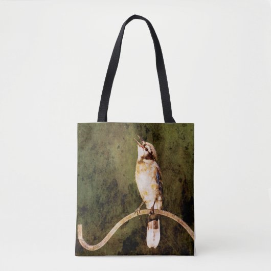 Dark Moody Blue Jay Tote Bag | Nature Inspired Art Tasche (Vorderseite)