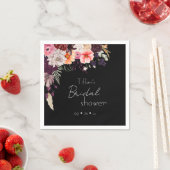 Dark Moody Blume & Greenery Brautparty Serviette (Beispiel)