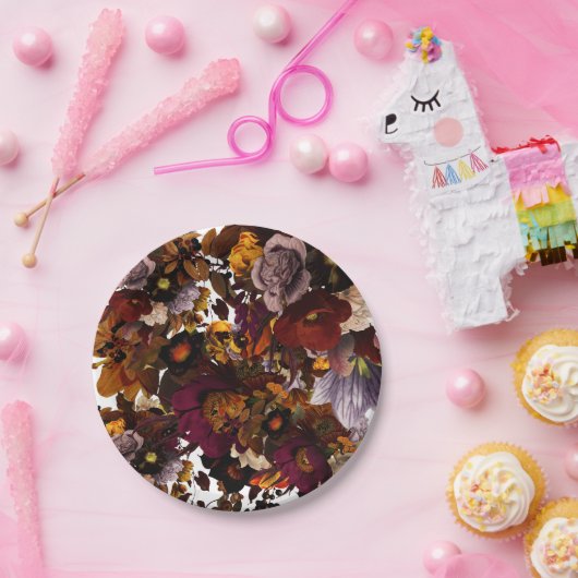 Dark Moody-Blume Pappteller (Party)