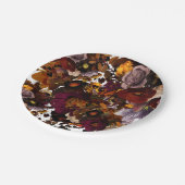 Dark Moody-Blume Pappteller (Schrägansicht)