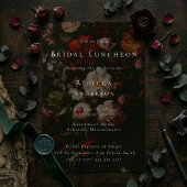 Dark Moody Blume Romantic Wedding Brautparty Einladung