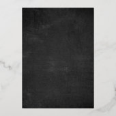 Dark Moody Bold Wild Blume Wedding Foil Einladung (Rückseite)