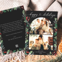 Dark Moody Botanical Happy Holidays 2 Foto