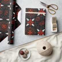 Dark Moody Botanical Mandala Christmas