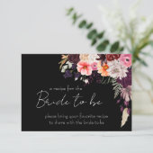 Dark Moody Bringen Sie eine Rezept-Enclousekarte m RSVP Karte (Stehend Vorderseite)