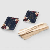 Dark Moody Burgundy Blush Floral Navy Programm Fächer (Non-assembled)