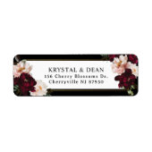 Dark Moody Burgundy Blush Rücksendeadresse (Vorne)