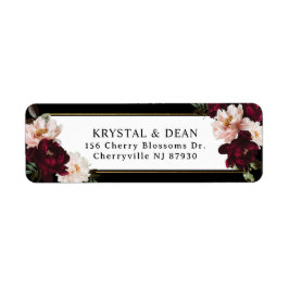 Dark Moody Burgundy Blush Rücksendeadresse