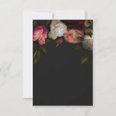 Dark Moody Burgundy Cream Peonies Black Save The Date (Rückseite)