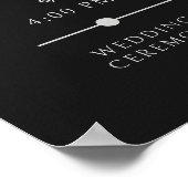 Dark Moody Burgundy & Cream Peonies Order of Event Poster (Ecke)