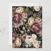 Dark Moody Burgundy & Maroon Peony Winter Wedding  (Rückseite)