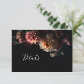 Dark Moody Chrysanthemum Flowers Begleitkarte (Stehend Vorderseite)