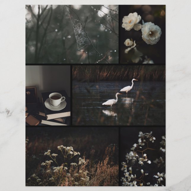 Dark Moody Collage Scrapbooking Paper (Vorderseite)