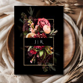 Dark & Moody Dutch Masters Bloom Black Wedding Einladung