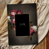 Dark Moody Dutch Old Masters Dusty Floral Wedding Einladung