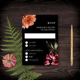 Dark + Moody Elegant Floral Black Wedding Antwort