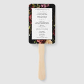 Dark + Moody Elegant Floral Black Wedding Programm Fächer (Rückseite)