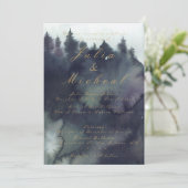 Dark Moody Ethereal Hochzeitseinladung Einladung (Stehend Vorderseite)