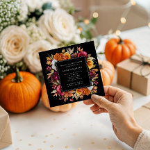 Dark Moody Fall Floral Romantisches Brautparty