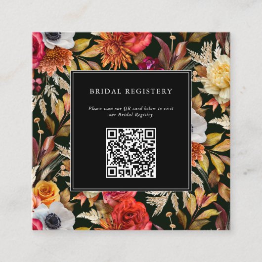 Dark Moody Fall Romantisches Brautparty Begleitkarte (Vorderseite)