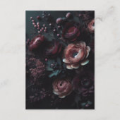 Dark Moody Floral Begleitkarte (Rückseite)