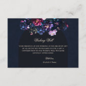 Dark Moody Floral Black Mauve Hochzeit wünschen gu Begleitkarte (Vorderseite)