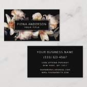 Dark Moody Floral Business Beruflich Visitenkarte (Vorne/Hinten)