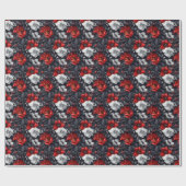 Dark Moody Floral Geschenkpapier (Flach)