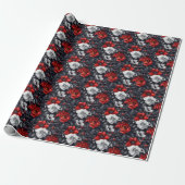 Dark Moody Floral Geschenkpapier (Ungerollt)