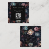 Dark Moody Floral Gothic Brautparty Begleitkarte (Vorne/Hinten)