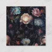 Dark Moody Floral Gothic Brautparty Begleitkarte (Rückseite)