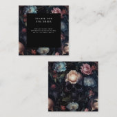 Dark Moody Floral Gothic Brautparty Begleitkarte (Vorne/Hinten)