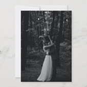 Dark Moody Floral Herbst Foto Save the Date Einladung (Rückseite)