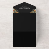 Dark & Moody Floral Romantic Boho Floral Wedding All In One Einladung (Außenbereich)