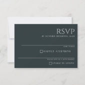 Dark Moody Floral RSVP Karte (Vorderseite)