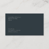 Dark Moody Floral Starry Night Full Moon Visitenkarte (Rückseite)