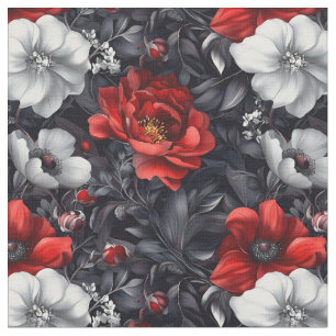 Dark Moody Floral Stoff