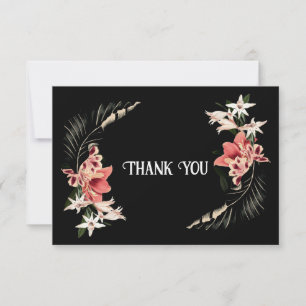 Dark Moody Floral Vielen Dank Karte