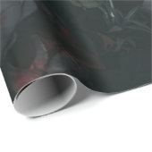 Dark Moody Floral Wrapping Paper Geschenkpapier (Rolleneckpunkt)