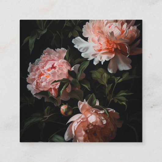 Dark Moody Florals Brautparty QR Code Begleitkarte (Rückseite)