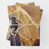 Dark Moody Gold Lila Abstrakt Geschenkpapier Set (Beispiel)